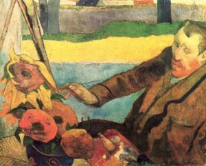 Gauguin's painting of Vincent painting sunflowers which caused their final row.