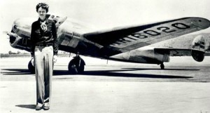 The iconic photograph of Amelia Earhart and her Lockheed Electra 10E