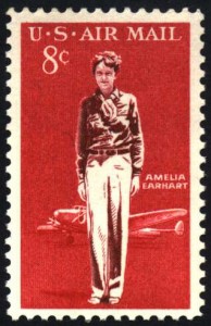 The US Air Mail stamp taken from the famous photo.